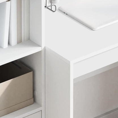 Schreibtisch mit Stauraum mit Regal 2 pcs Weiß 100 x 50 x 76 cm