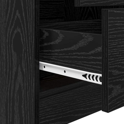 Schreibtisch mit Stauraum 2 pcs Schwarze Eiche 100 x 50 x 76 cm