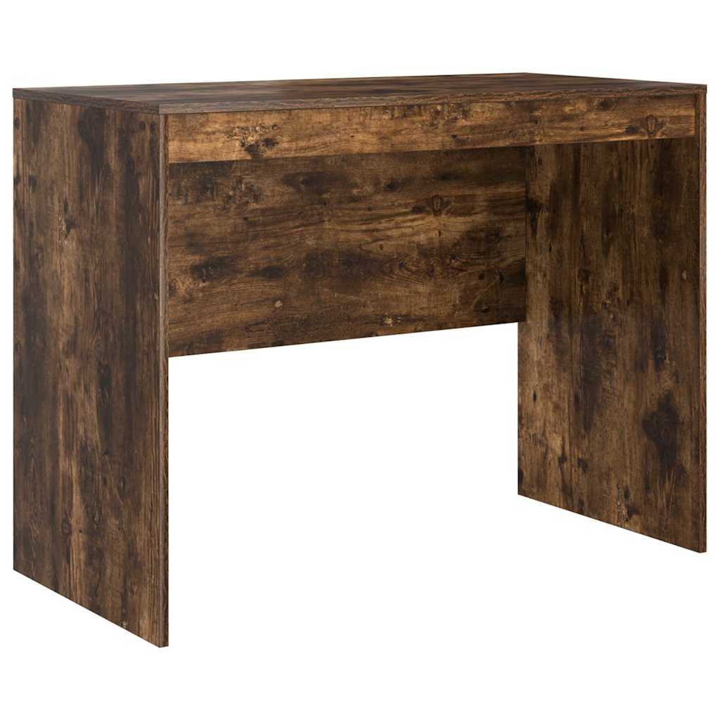 Schreibtisch mit Stauraum mit Regal 2 pcs Geräucherte Eiche