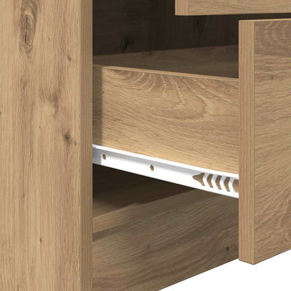 Schreibtisch mit Stauraum mit Regal 2 pcs Eiche handwerklich