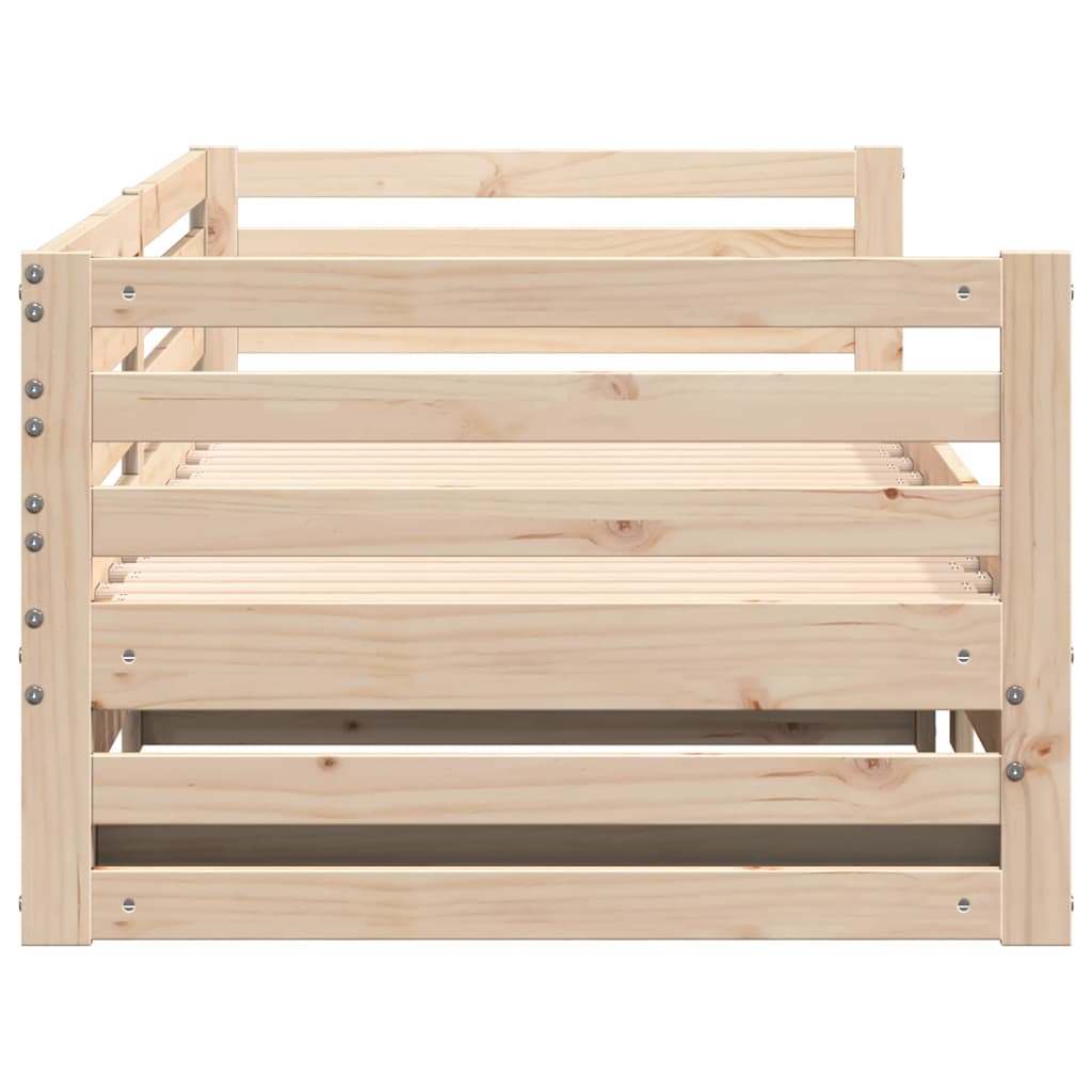 Tagesbett mit Ausziehbett ohne Matratze 80x200 cm