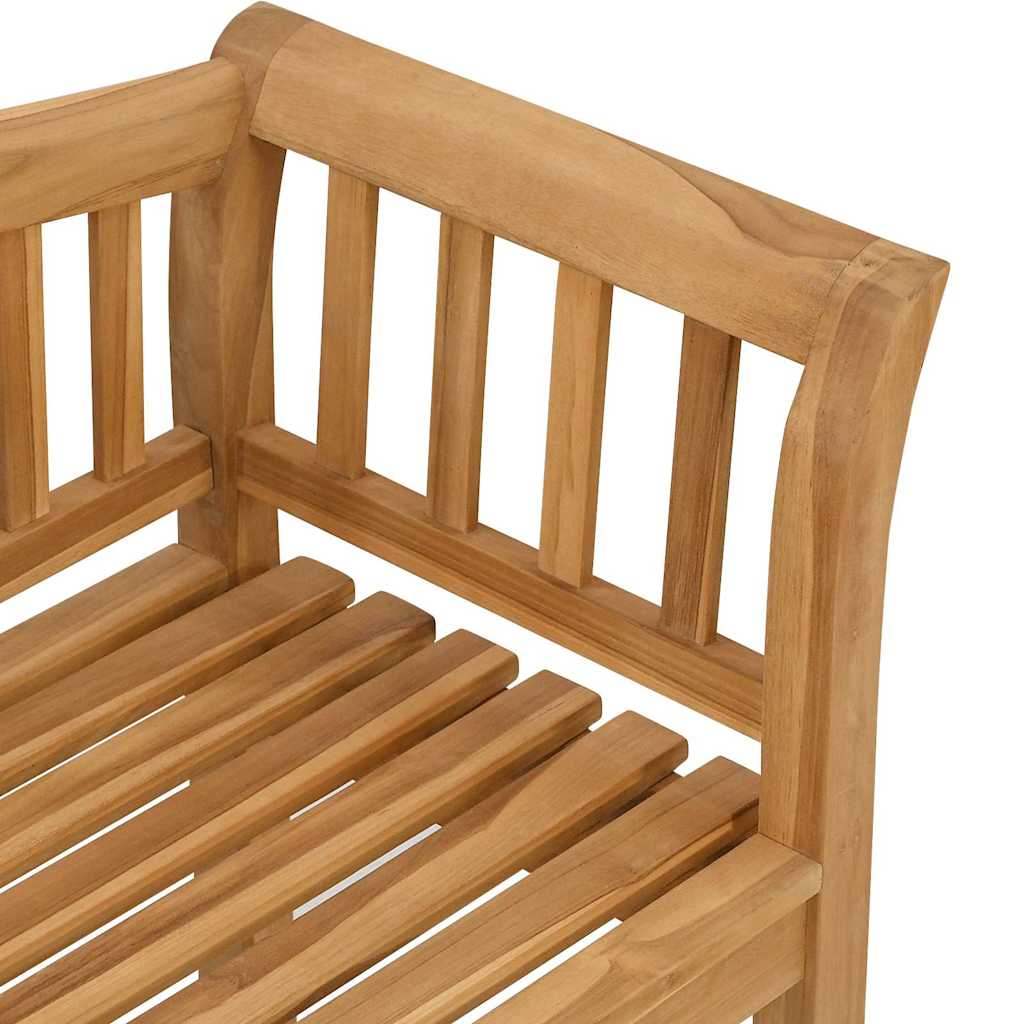 Gartenbank Braun 120 x 53.5 x 85 cm Teak-Massivholz