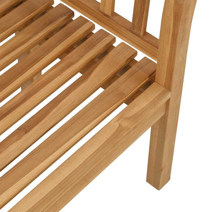 Gartenbank Braun 120 x 53.5 x 85 cm Teak-Massivholz