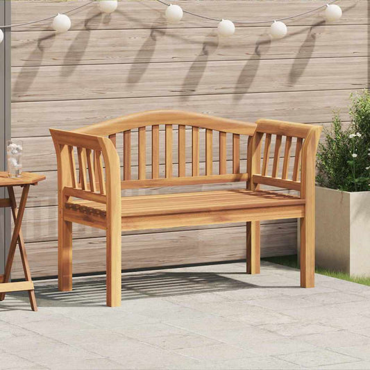 Gartenbank Braun 120 x 53.5 x 85 cm Teak-Massivholz