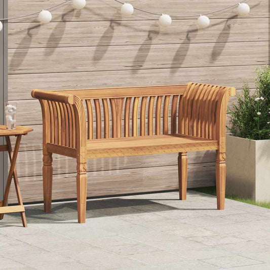 Gartenbank Braun 127,5 x 52 x 80 cm Teak-Massivholz