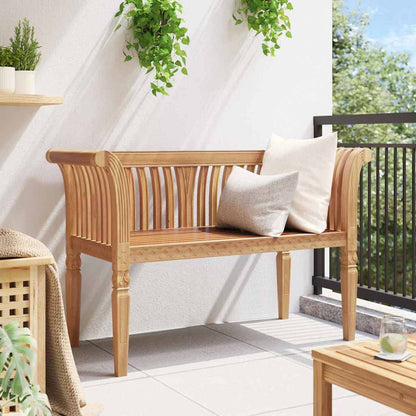 Gartenbank Braun 127,5 x 52 x 80 cm Teak-Massivholz