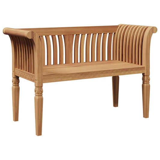Gartenbank Braun 127,5 x 52 x 80 cm Teak-Massivholz