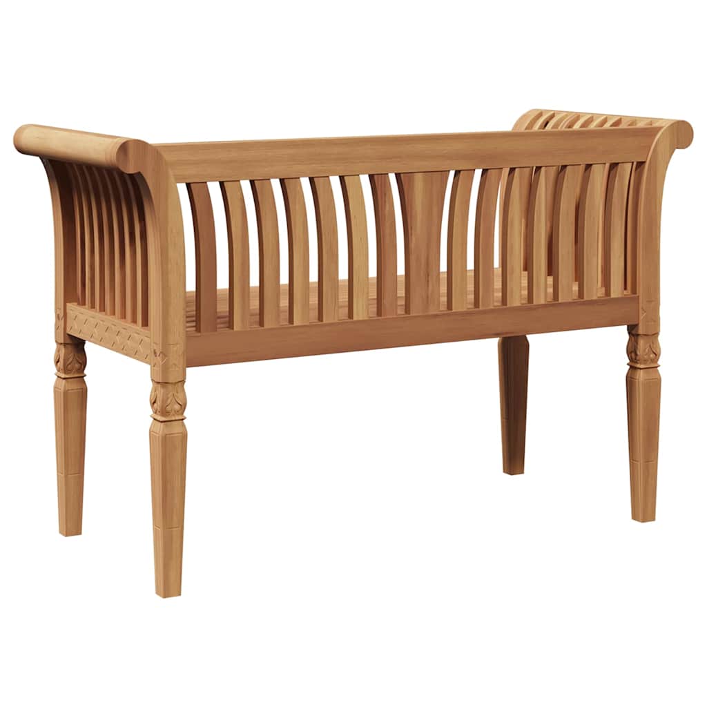 Gartenbank Braun 127,5 x 52 x 80 cm Teak-Massivholz