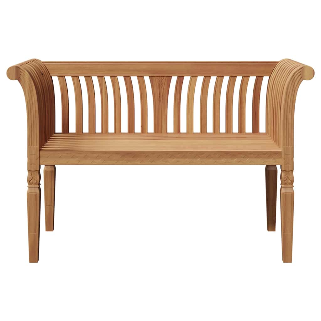 Gartenbank Braun 127,5 x 52 x 80 cm Teak-Massivholz