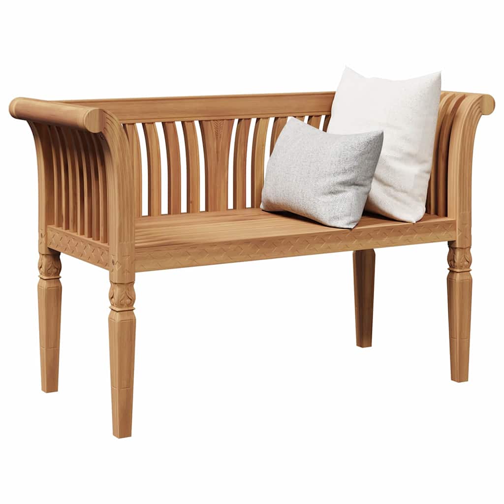 Gartenbank Braun 127,5 x 52 x 80 cm Teak-Massivholz
