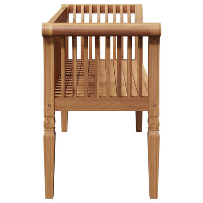 Gartenbank Braun 127,5 x 52 x 80 cm Teak-Massivholz