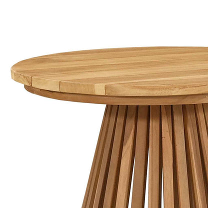 Gartenseitertisch Braun 50 x 50 x 49,5 cm Teak-Massivholz