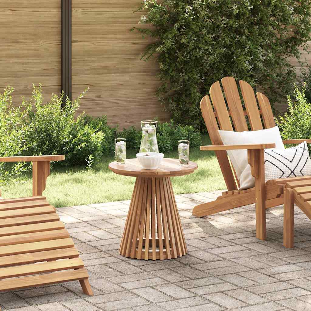 Gartenseitertisch Braun 50 x 50 x 49,5 cm Teak-Massivholz