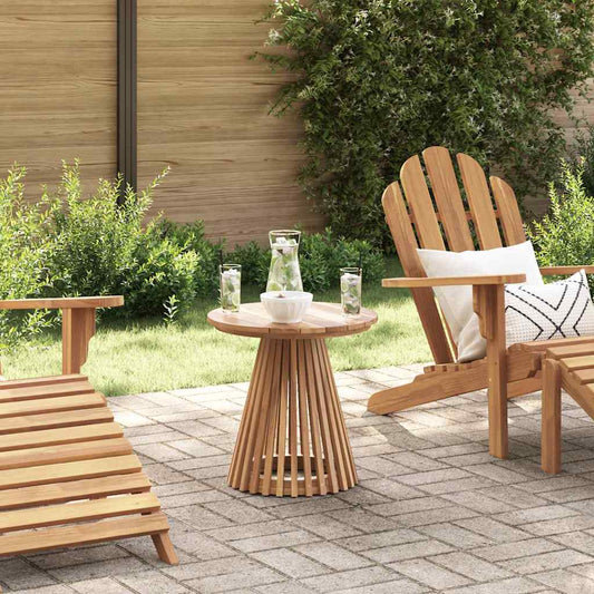 Gartenseitertisch Braun 50 x 50 x 49,5 cm Teak-Massivholz