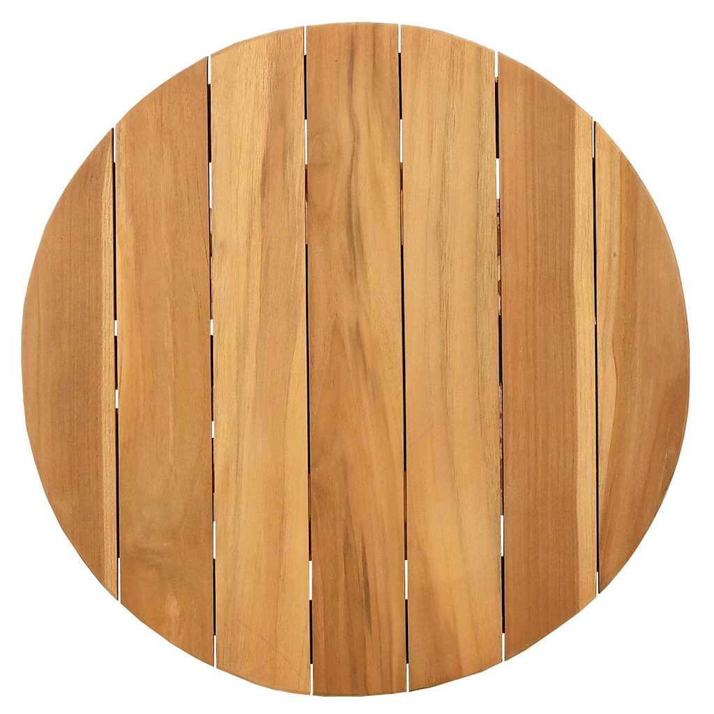 Gartenseitertisch Braun 50 x 50 x 49,5 cm Teak-Massivholz