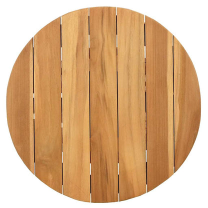 Gartenseitertisch Braun 50 x 50 x 49,5 cm Teak-Massivholz