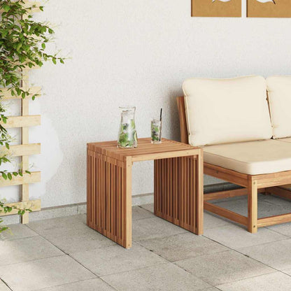 Garten Beistelltisch Braun 45 x 42.5 x 45 cm Teak-Massivholz