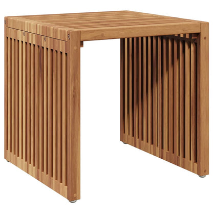 Garten Beistelltisch Braun 45 x 42.5 x 45 cm Teak-Massivholz