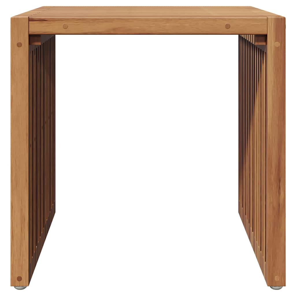 Garten Beistelltisch Braun 45 x 42.5 x 45 cm Teak-Massivholz