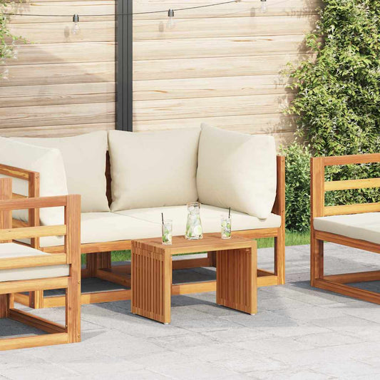 Garten Beistelltisch Braun 50 x 32,5 x 35 cm Teak-Massivholz