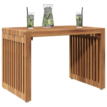 Garten Beistelltisch Braun 50 x 32,5 x 35 cm Teak-Massivholz