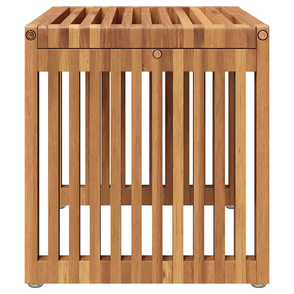 Garten Beistelltisch Braun 50 x 32,5 x 35 cm Teak-Massivholz