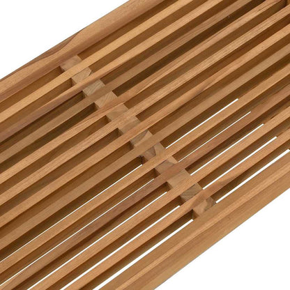 Garten Beistelltisch Braun 70 x 37,5 x 35,5 cm Teak-Massivholz
