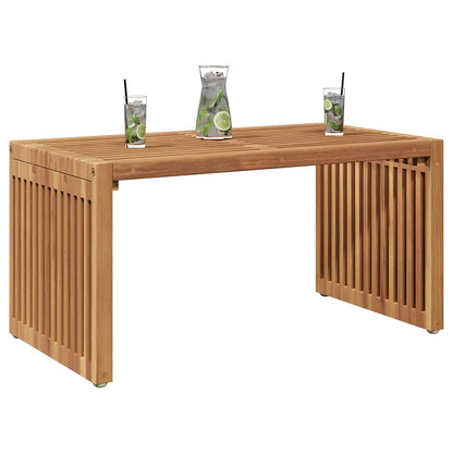 Garten Beistelltisch Braun 70 x 37,5 x 35,5 cm Teak-Massivholz