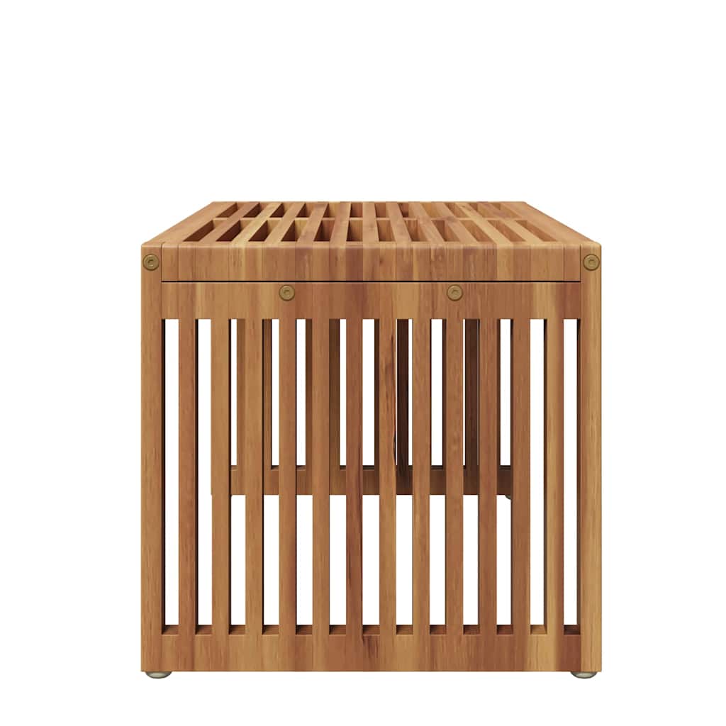 Garten Beistelltisch Braun 70 x 37,5 x 35,5 cm Teak-Massivholz