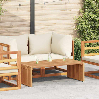 Garten Beistelltisch Braun 110 x 55 x 35,5 cm Teak-Massivholz