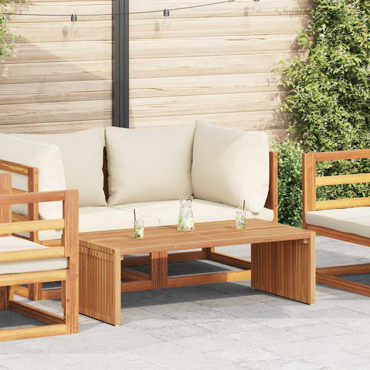 Garten Beistelltisch Braun 110 x 55 x 35,5 cm Teak-Massivholz