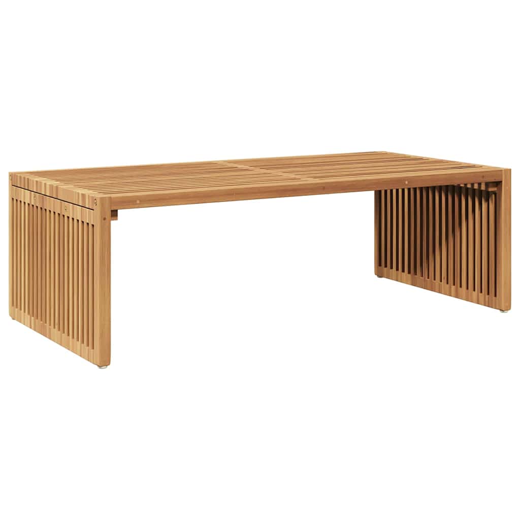 Garten Beistelltisch Braun 110 x 55 x 35,5 cm Teak-Massivholz