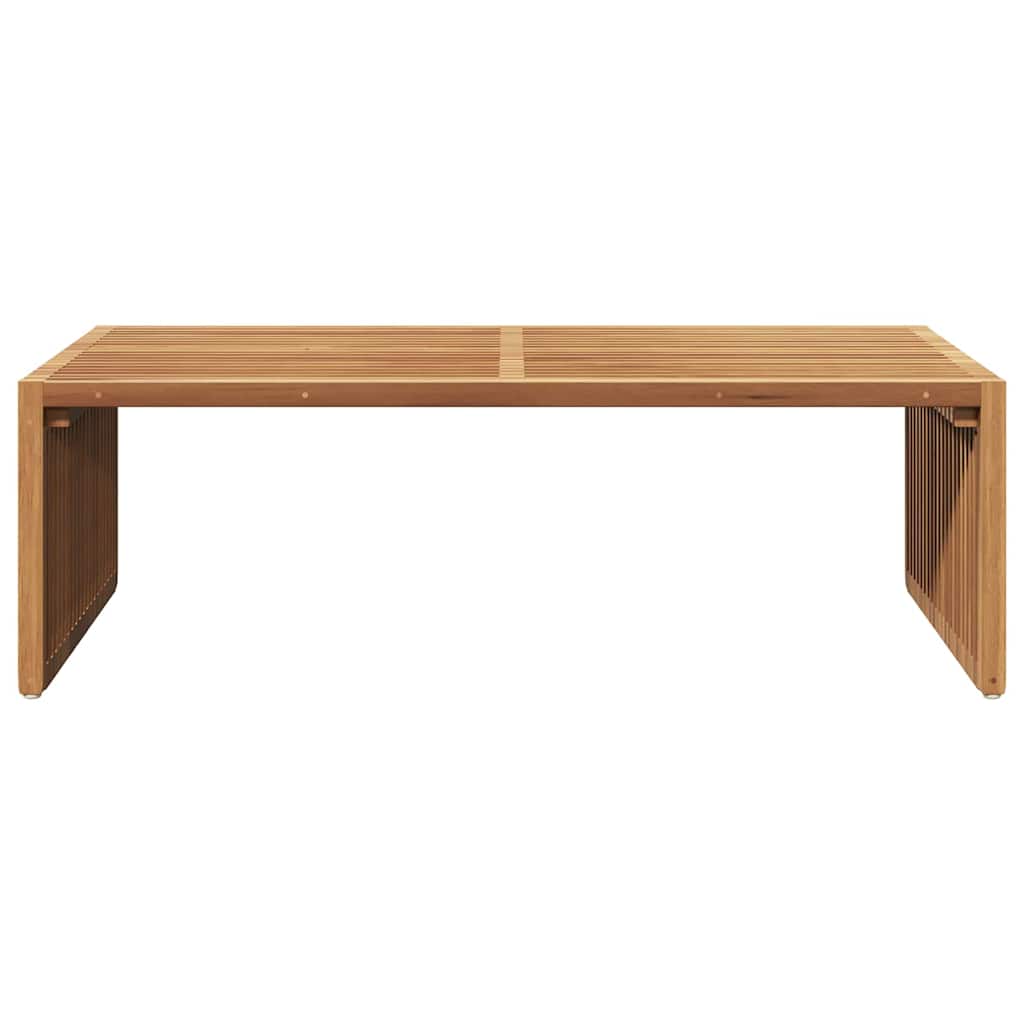 Garten Beistelltisch Braun 110 x 55 x 35,5 cm Teak-Massivholz