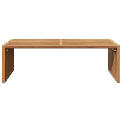 Garten Beistelltisch Braun 110 x 55 x 35,5 cm Teak-Massivholz