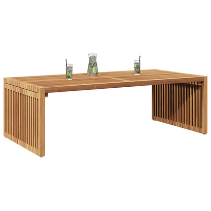 Garten Beistelltisch Braun 110 x 55 x 35,5 cm Teak-Massivholz