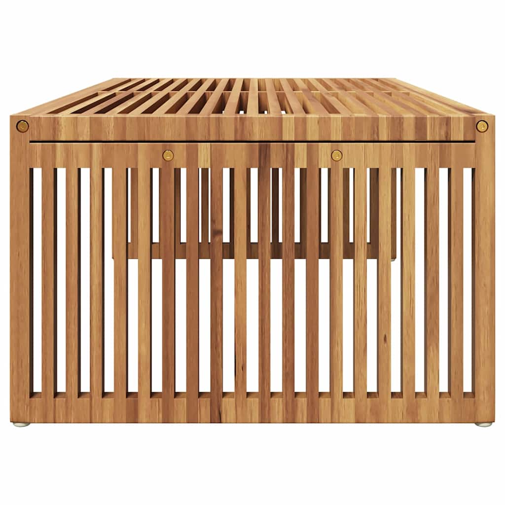 Garten Beistelltisch Braun 110 x 55 x 35,5 cm Teak-Massivholz