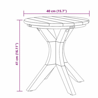 Beistelltisch Braun 40 x 40 x 41 cm Teak-Massivholz