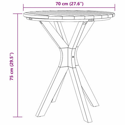Bistrotisch Braun 70 x 70 x 75 cm Teak-Massivholz