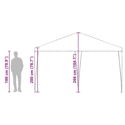 Party-Zelt Grün, Weiß 400 x 400 x 266 cm Polyester, Stahl
