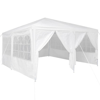 Party-Zelt Weiß 400 x 400 x 266 cm Polyester, Stahl