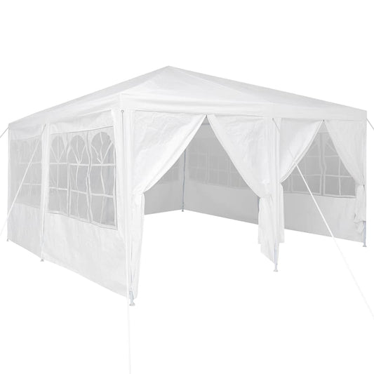 Party-Zelt Weiß 400 x 400 x 266 cm Polyester, Stahl