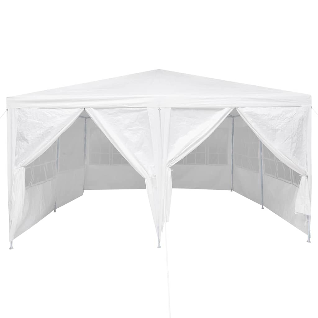 Party-Zelt Weiß 400 x 400 x 266 cm Polyester, Stahl