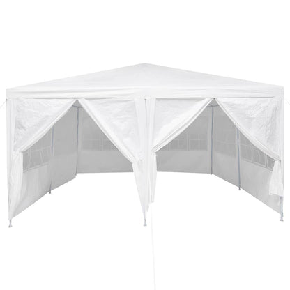 Party-Zelt Weiß 400 x 400 x 266 cm Polyester, Stahl