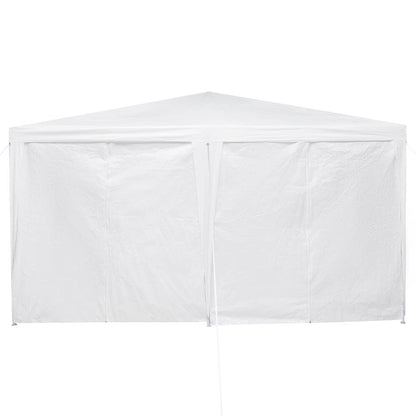 Party-Zelt Weiß 400 x 400 x 266 cm Polyester, Stahl