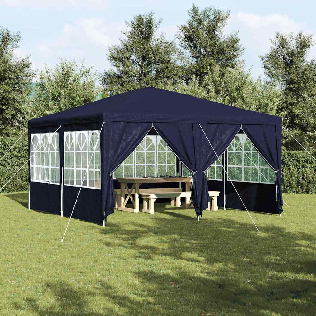 Party-Zelt Blau, Weiß 400 x 400 x 266 cm Polyester, Stahl
