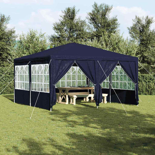 Party-Zelt Blau, Weiß 400 x 400 x 266 cm Polyester, Stahl