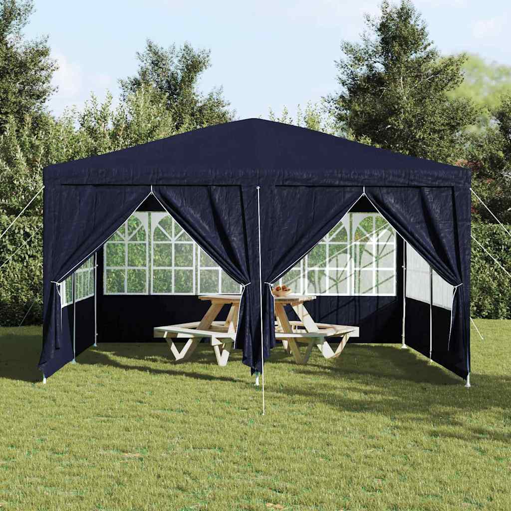 Party-Zelt Blau, Weiß 400 x 400 x 266 cm Polyester, Stahl