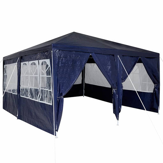 Party-Zelt Blau, Weiß 400 x 400 x 266 cm Polyester, Stahl
