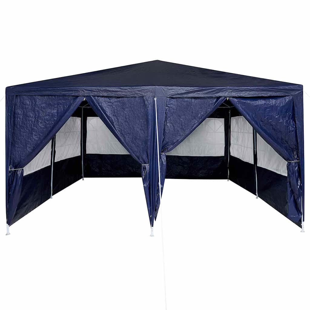 Party-Zelt Blau, Weiß 400 x 400 x 266 cm Polyester, Stahl