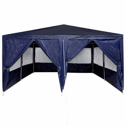 Party-Zelt Blau, Weiß 400 x 400 x 266 cm Polyester, Stahl